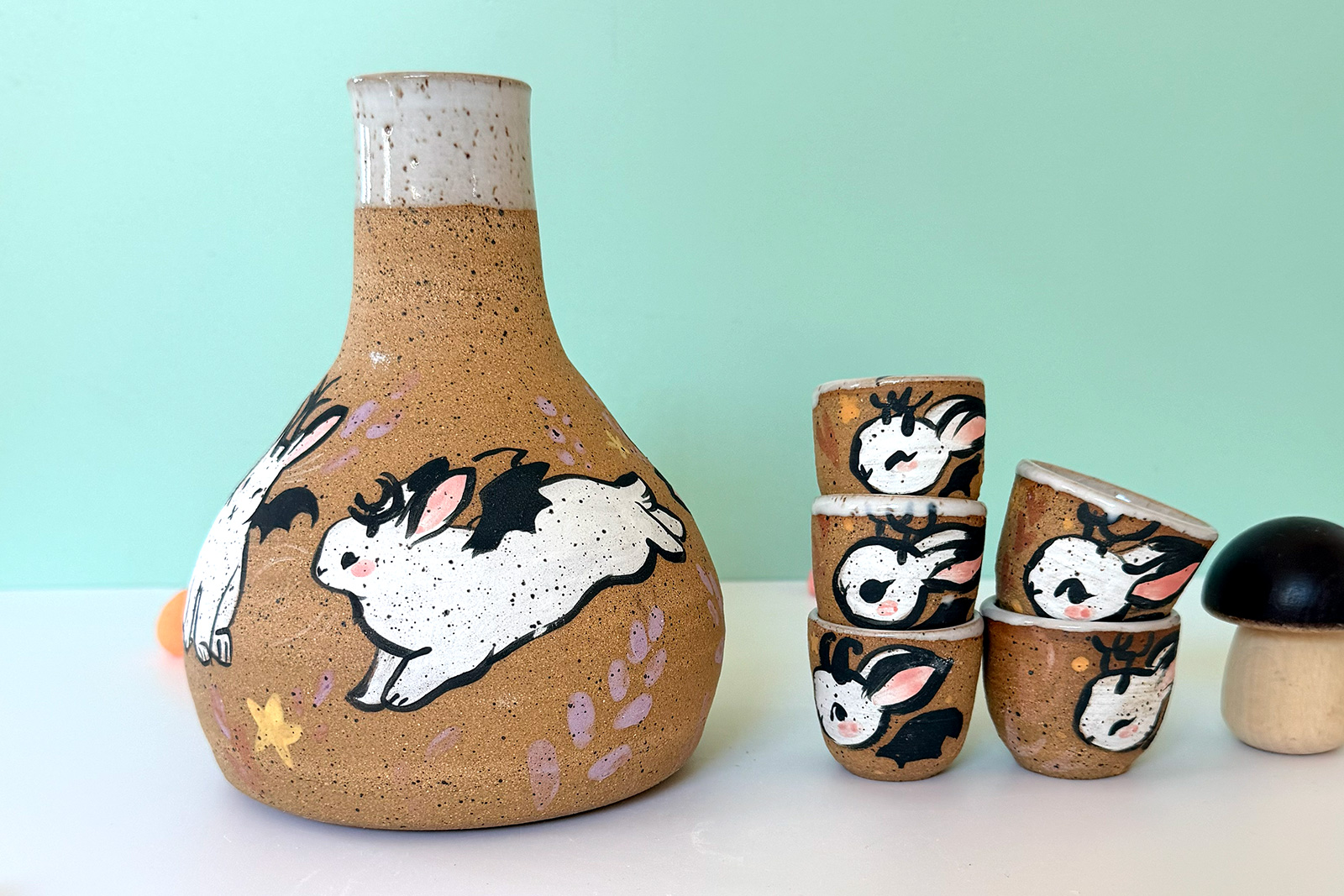 Sake Set - Bunnies