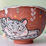 snow leopard yarn bowl