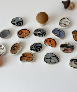 Cute ceramic worry stones handmade with porcelain