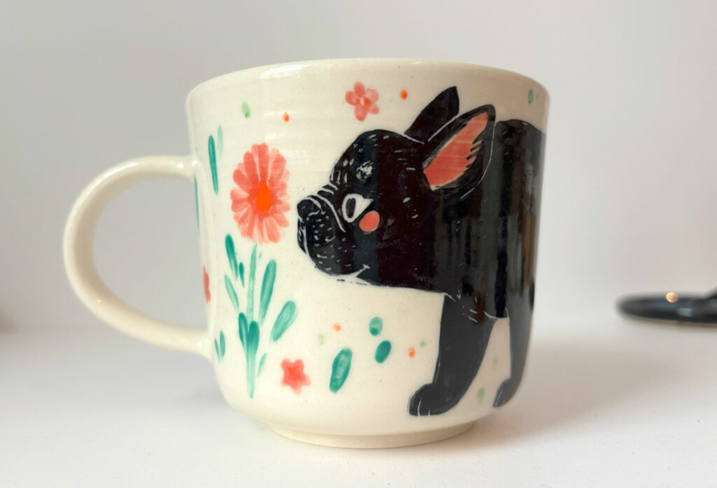dog portrait mug reuben the french bulldog