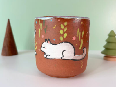 Tasse Rouge - Chats Blancs – Image 4
