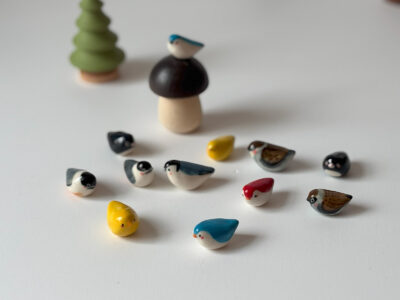 bird tea pet porcelain adorable handmade in Canada