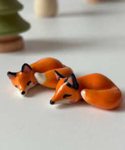 fox tea pet porcelain