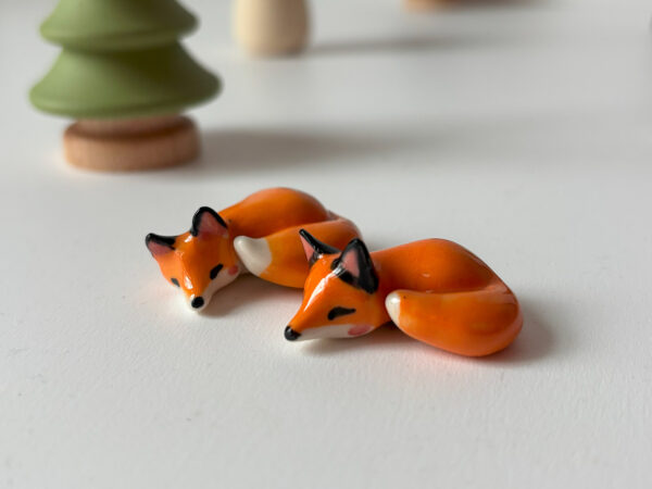 fox tea pet porcelain
