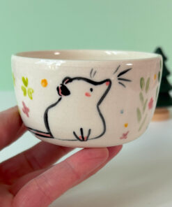 adorable rat tumbler porcelain handmade in Canada