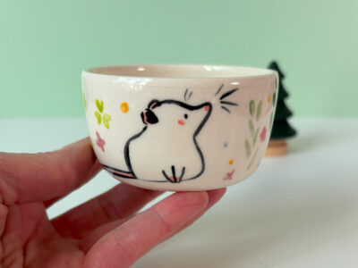 adorable rat tumbler porcelain handmade in Canada