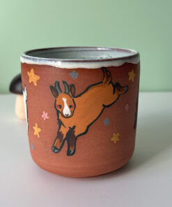 cute goat kid cup handmade by kness