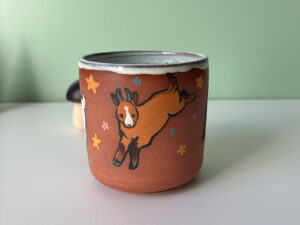cute goat kid cup handmade by kness