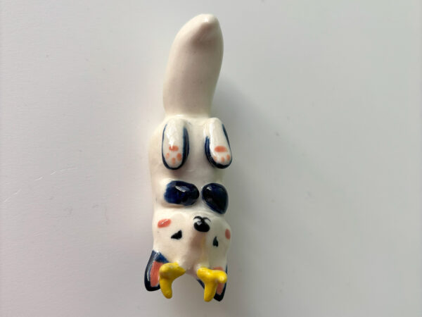 cute white fox antlered handmade by kness