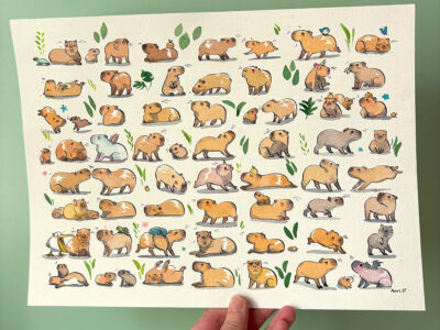 Original Painting - 68 Capybaras