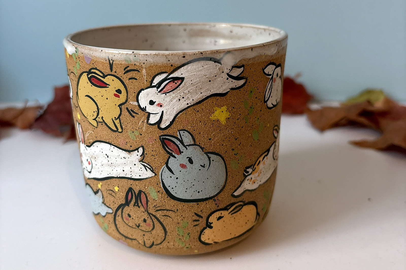 Tasse Mouchetée : Plein de Lapins