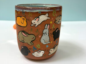Tasse Rouge : Plein de Lapins