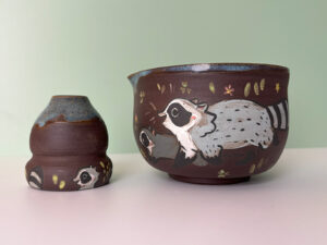 Set Matcha - Black - Raccoons
