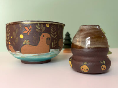 Set Matcha - Black - Capybaras