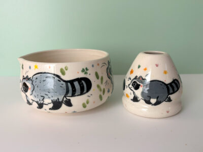 Set Matcha - White - Raccoons - Image 11