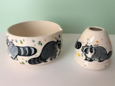 Set Matcha - White - Raccoons - Image 2
