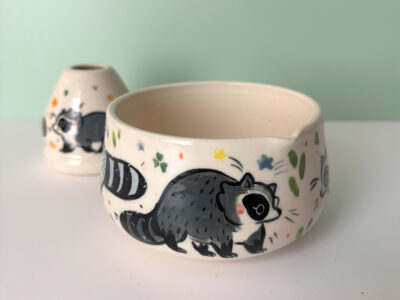 Set Matcha - White - Raccoons - Image 4