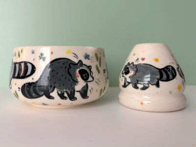 Set Matcha - White - Raccoons - Image 3