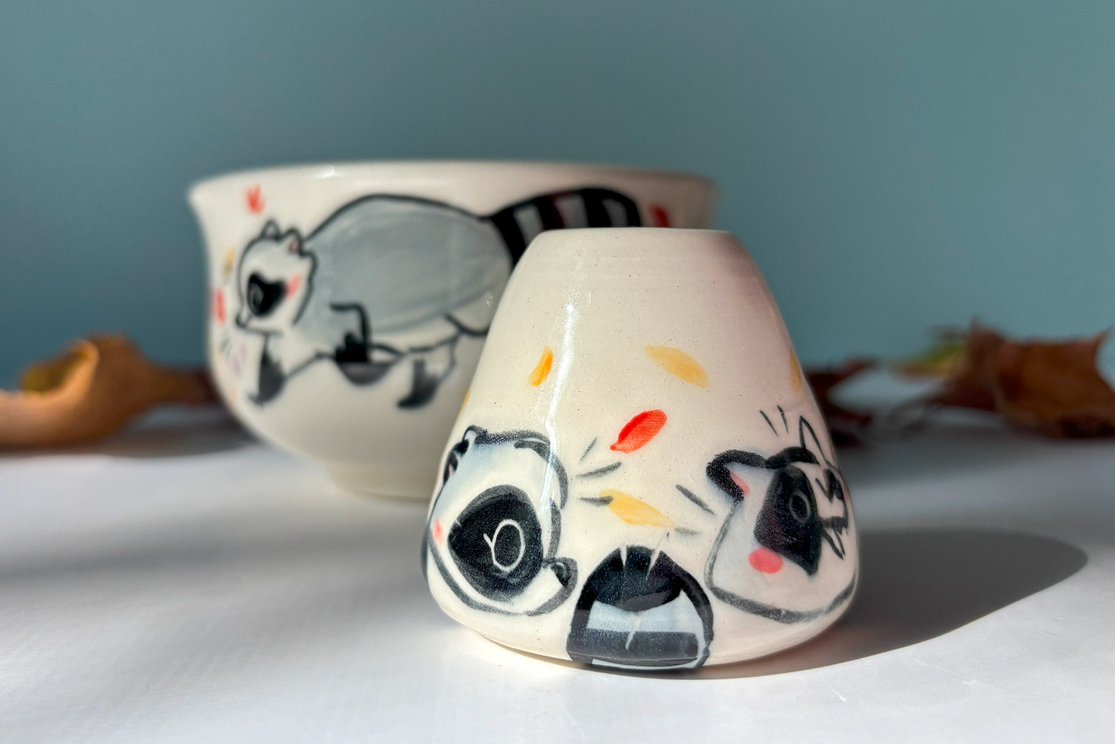 matcha set Raccoons