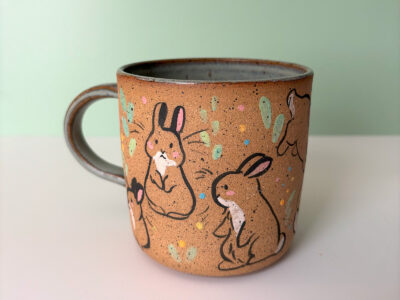 mug speckled bunnies