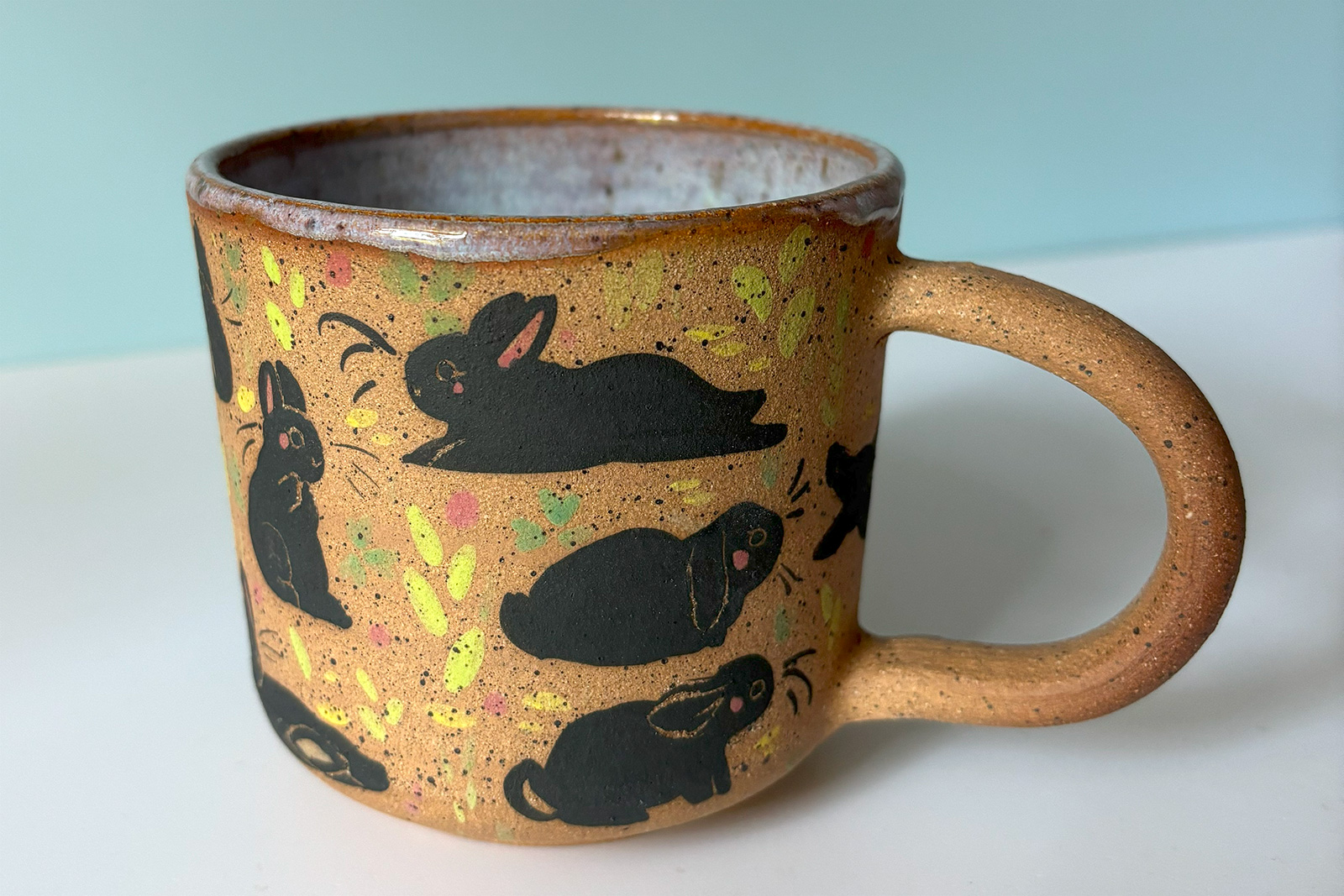Mug - Speckled - Black Bunnies