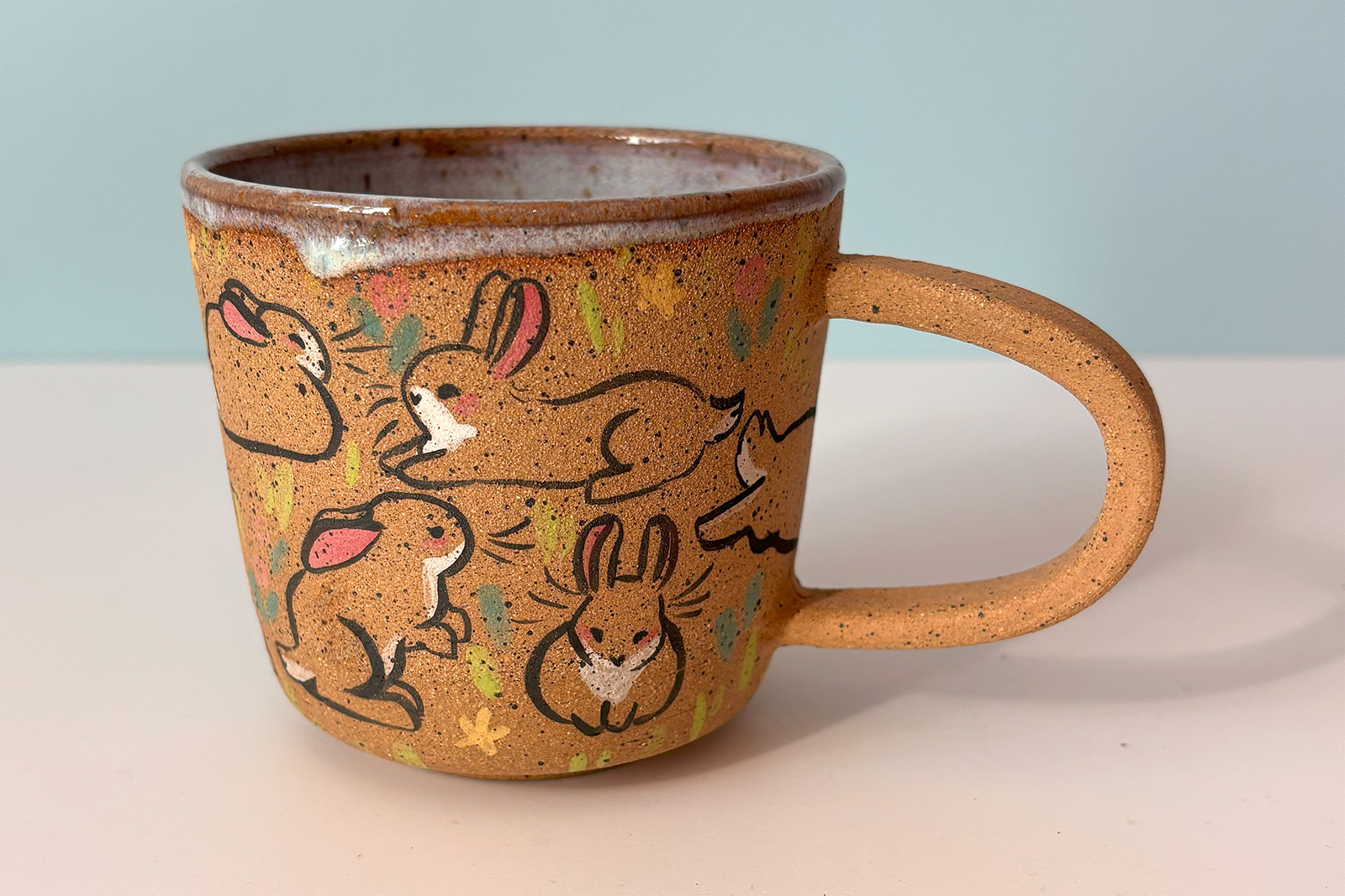 Mug - Speckled - Bunnies