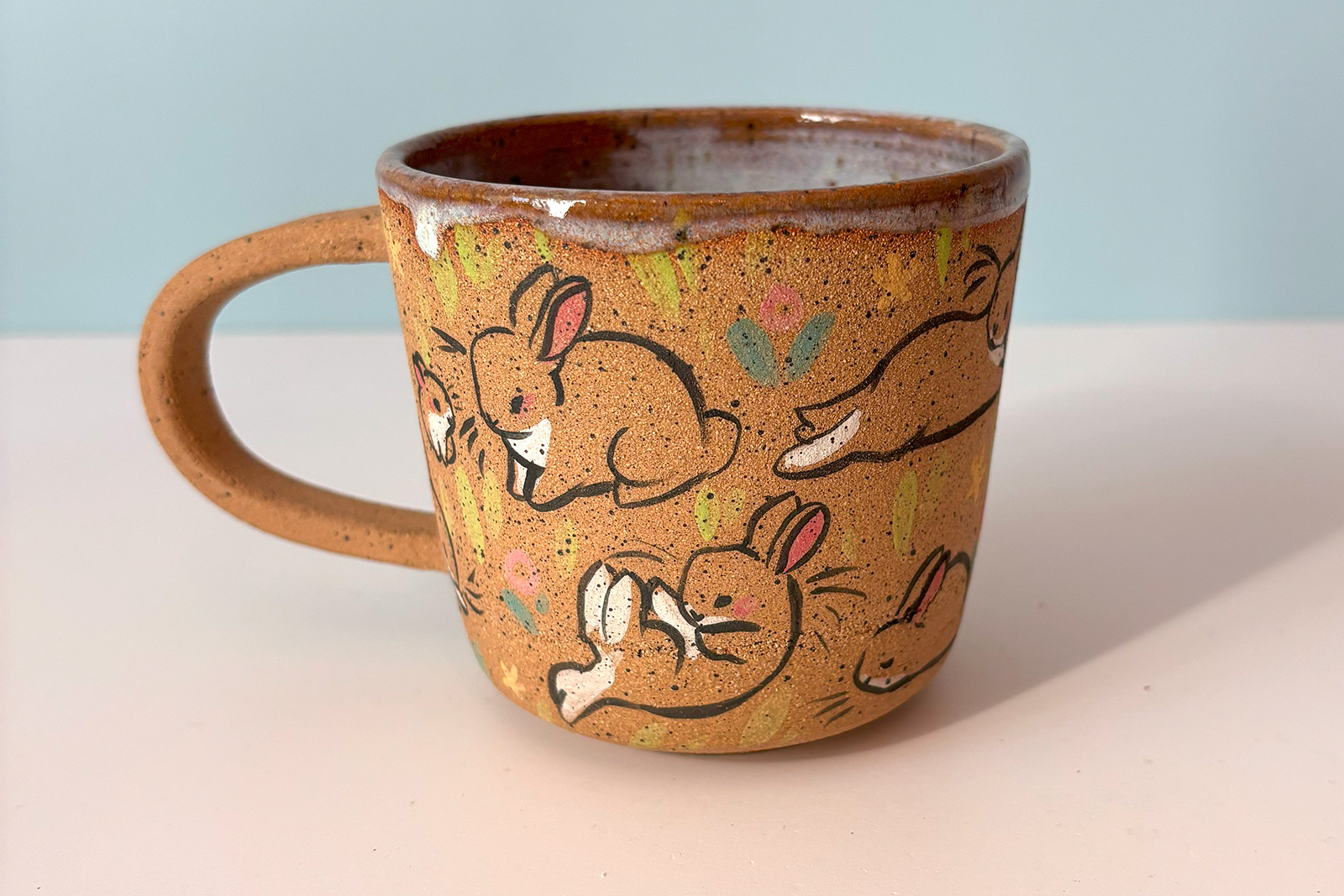 Alternative view of Mug - Speckled - Bunnies