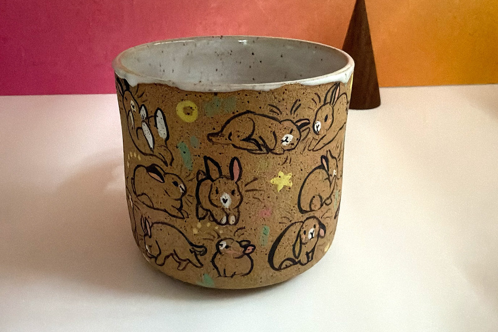 Alternative view of Mug - Moucheté - Lapins