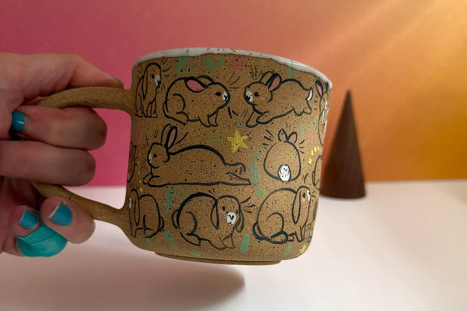 Mug - Speckled - Bunnies - Image 3