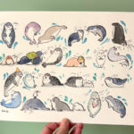 25 silly seals painting