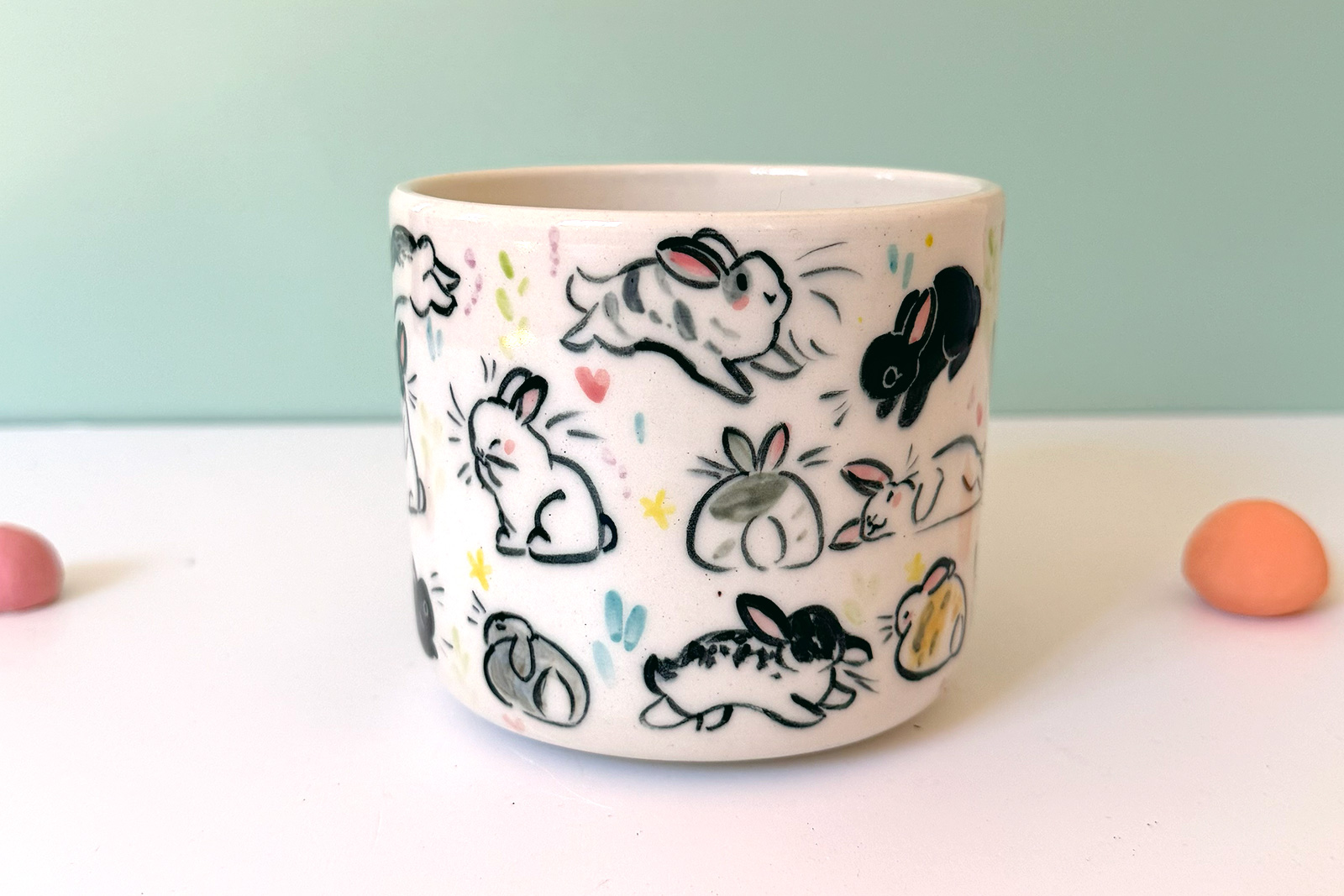 Alternative view of Cup : Too Many Bunnies