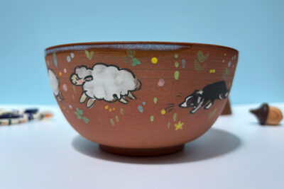 bowl border collie