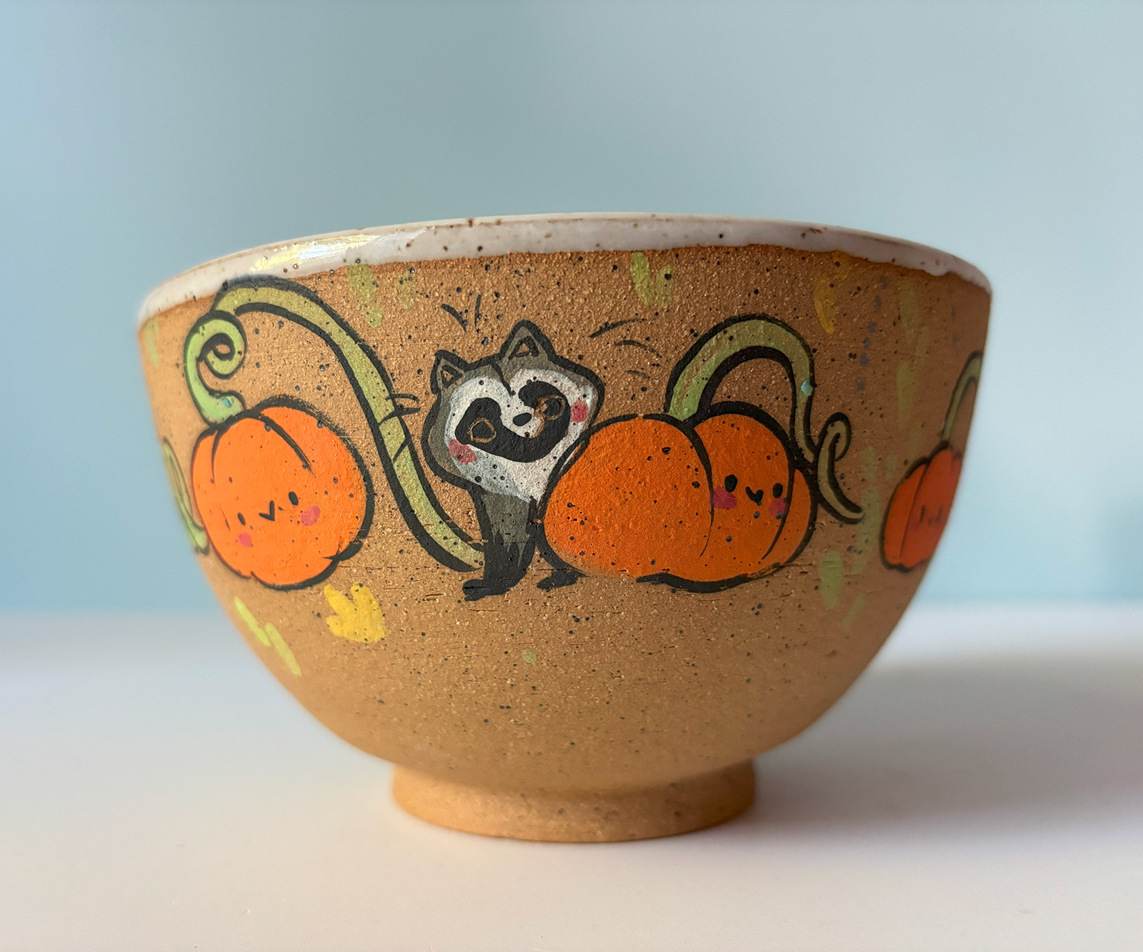 Bowl - Raccoon + Pumpkins