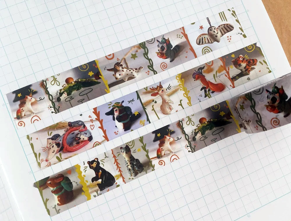 Washi Tape From The Washi Station, cute ceramic figurines