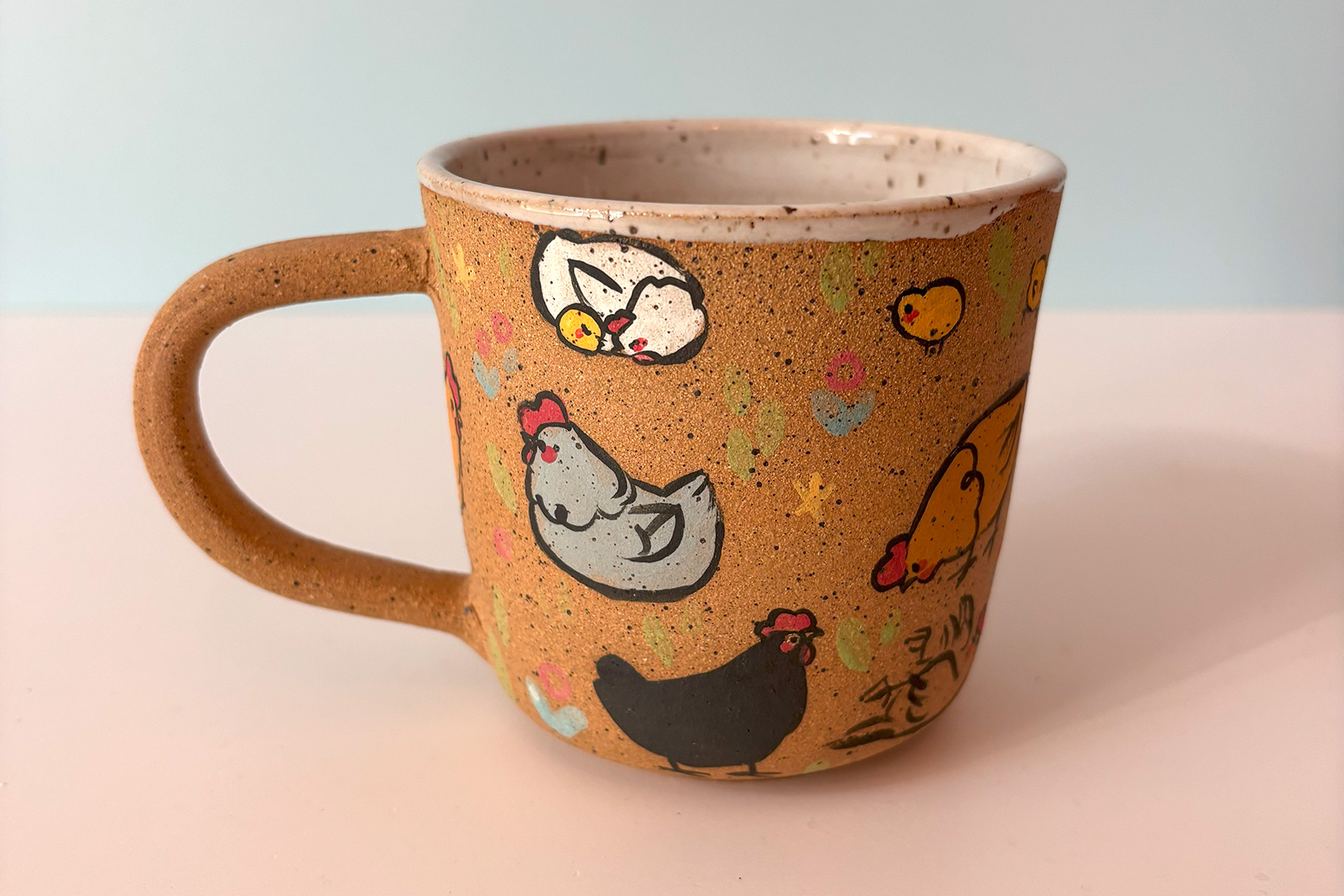 Mug - Speckled - Too Many Chickens