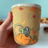 pumpkin raccoon cup
