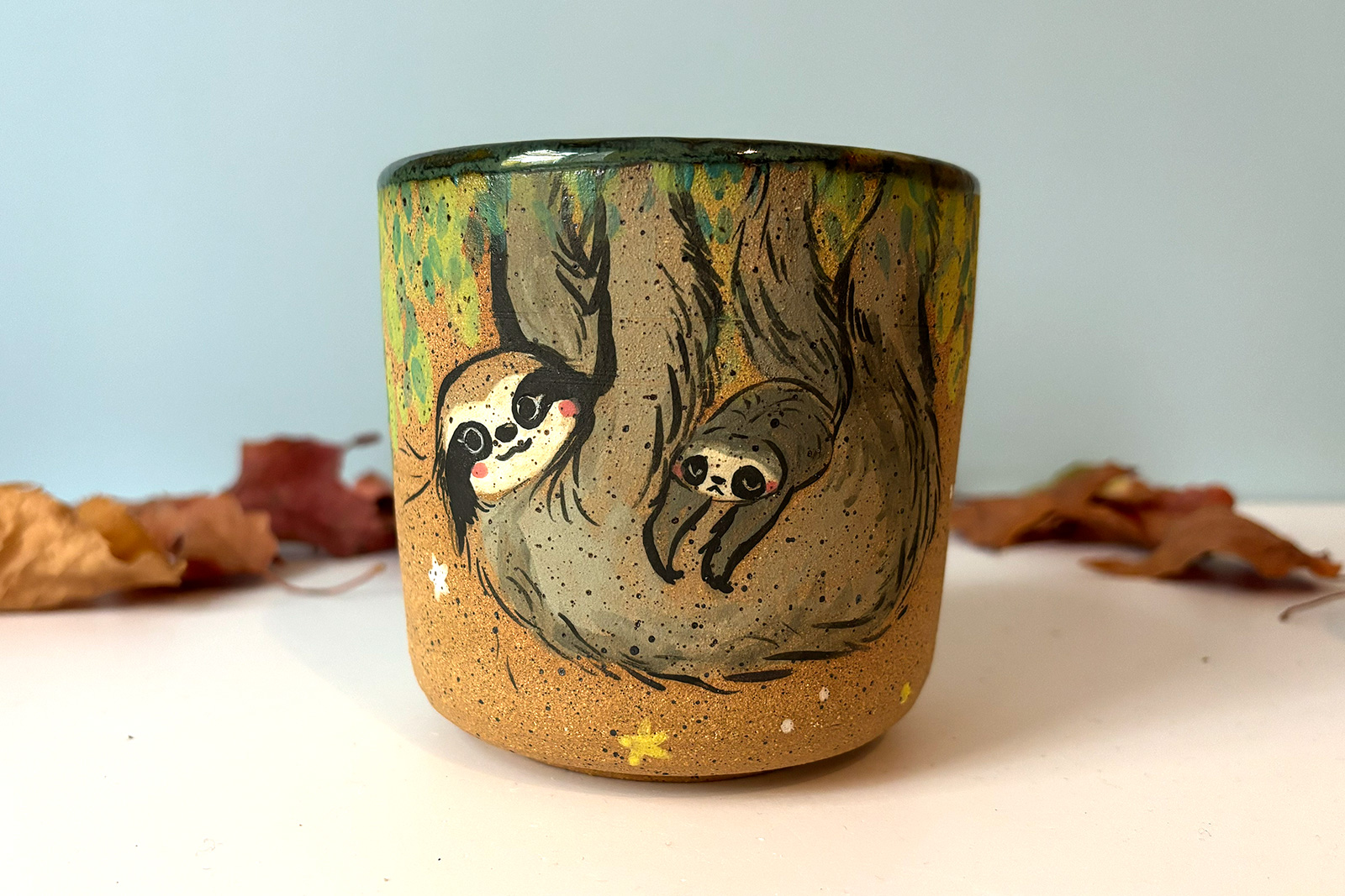 adorable sloth cup