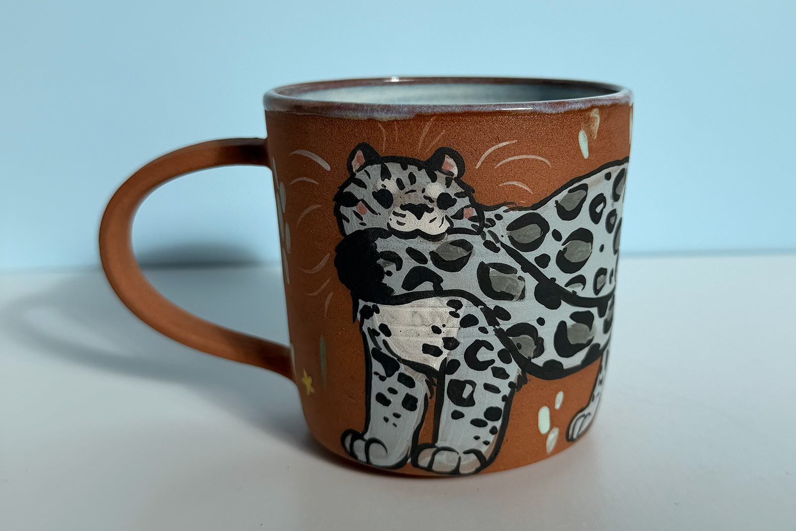 Mug - Red - Snow Leopard