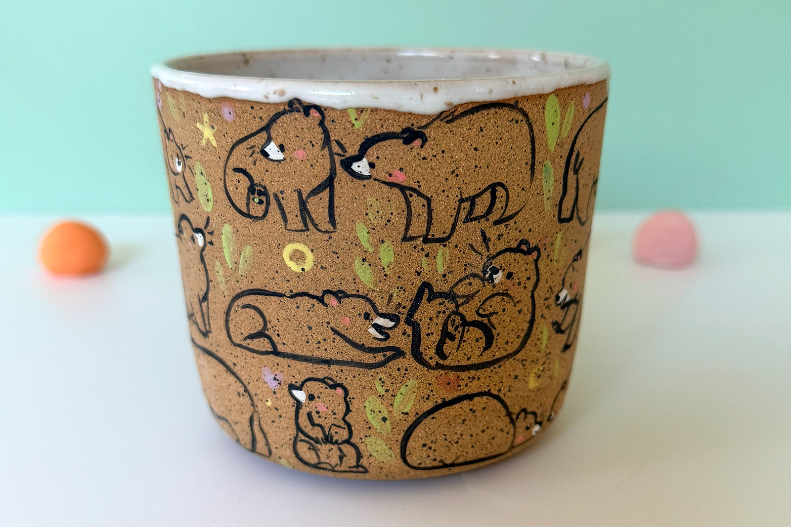 Alternative view of Cup - Speckled - Too Many Bears