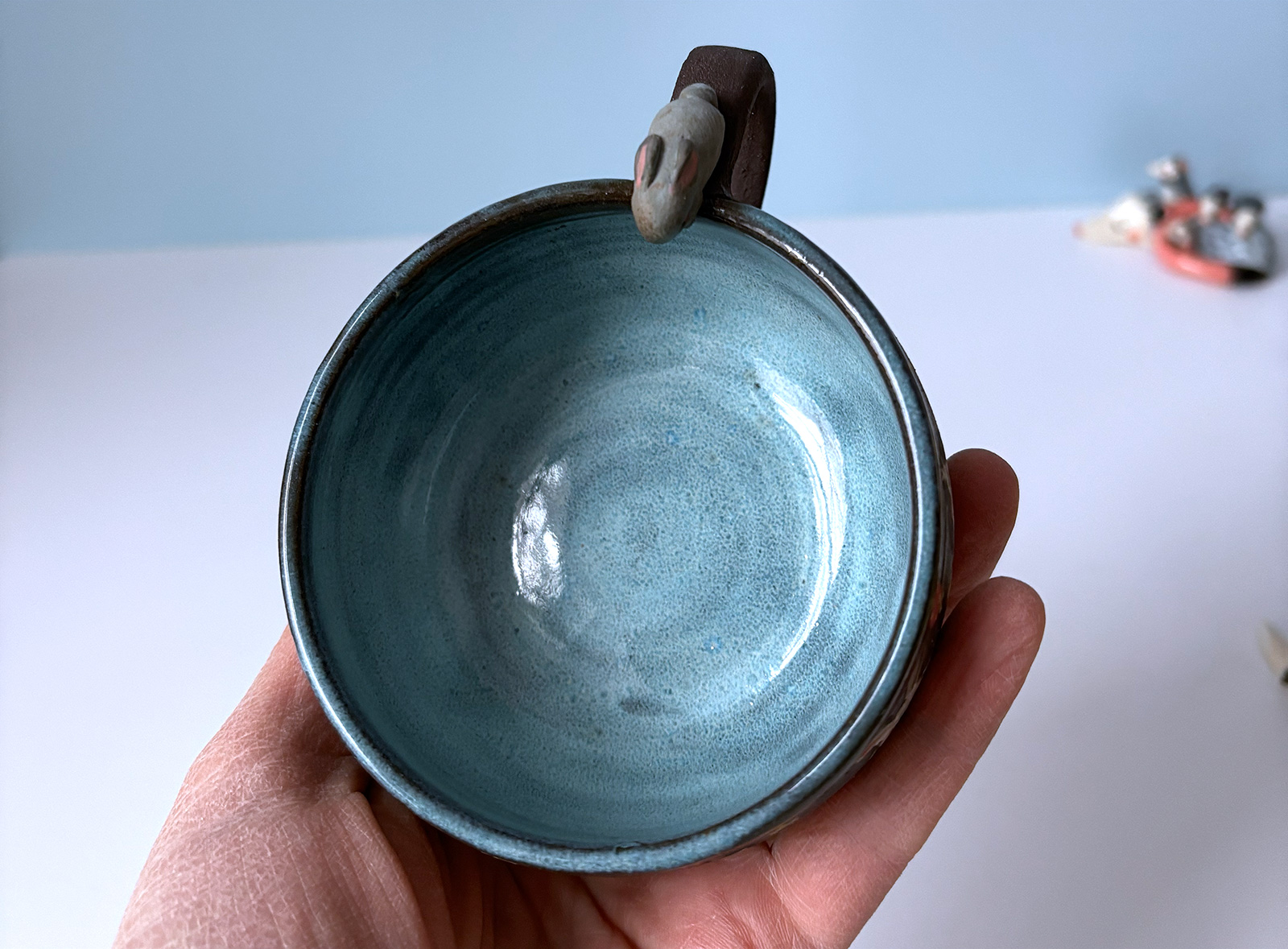 Alternative view of Ceramic Tea Cup - Sculpted Bunny