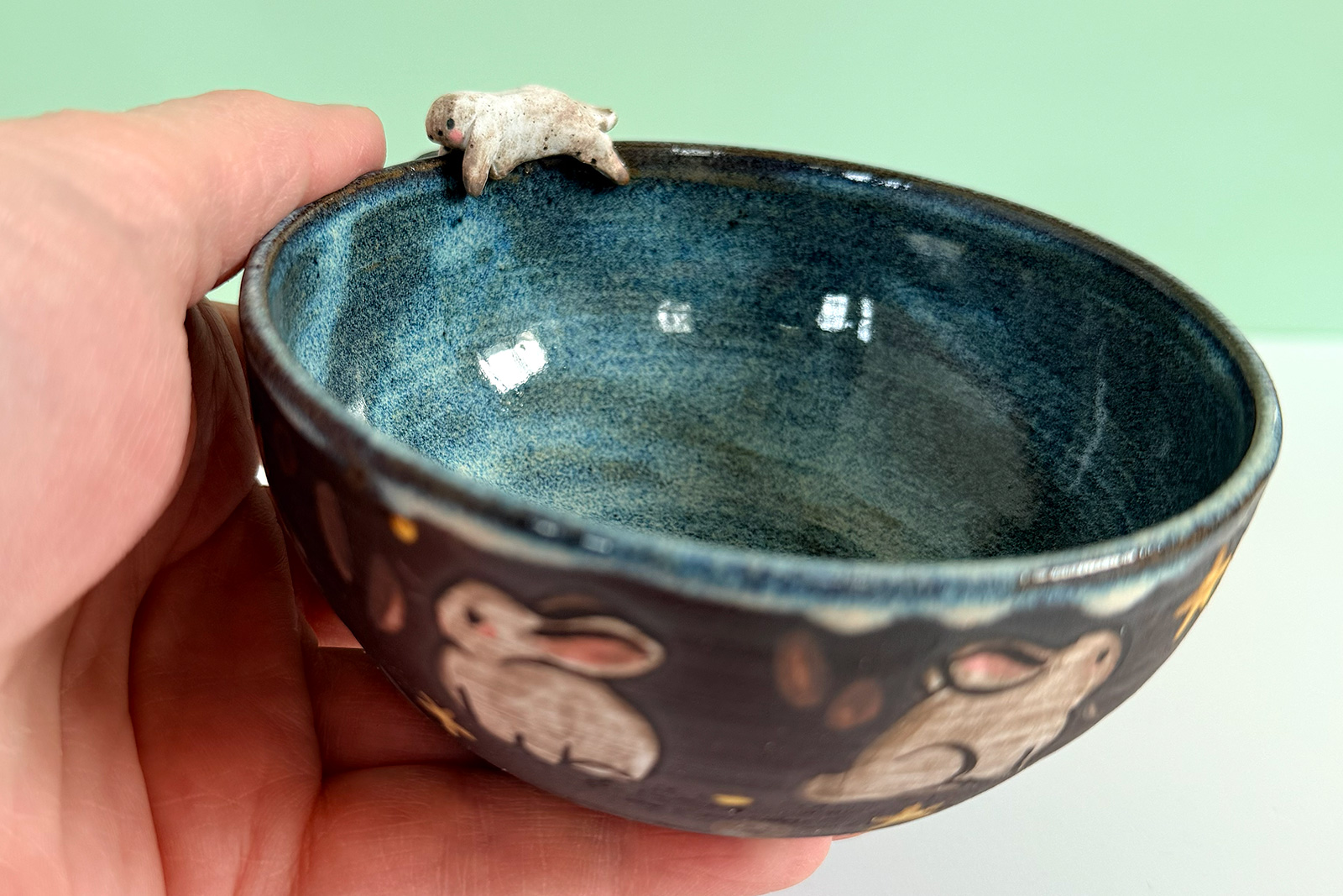 Alternative view of Ceramic Tea Cup - Sculpted Bunny