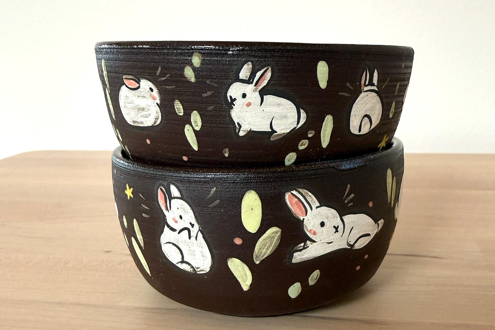 Small Dish - White Bunnies