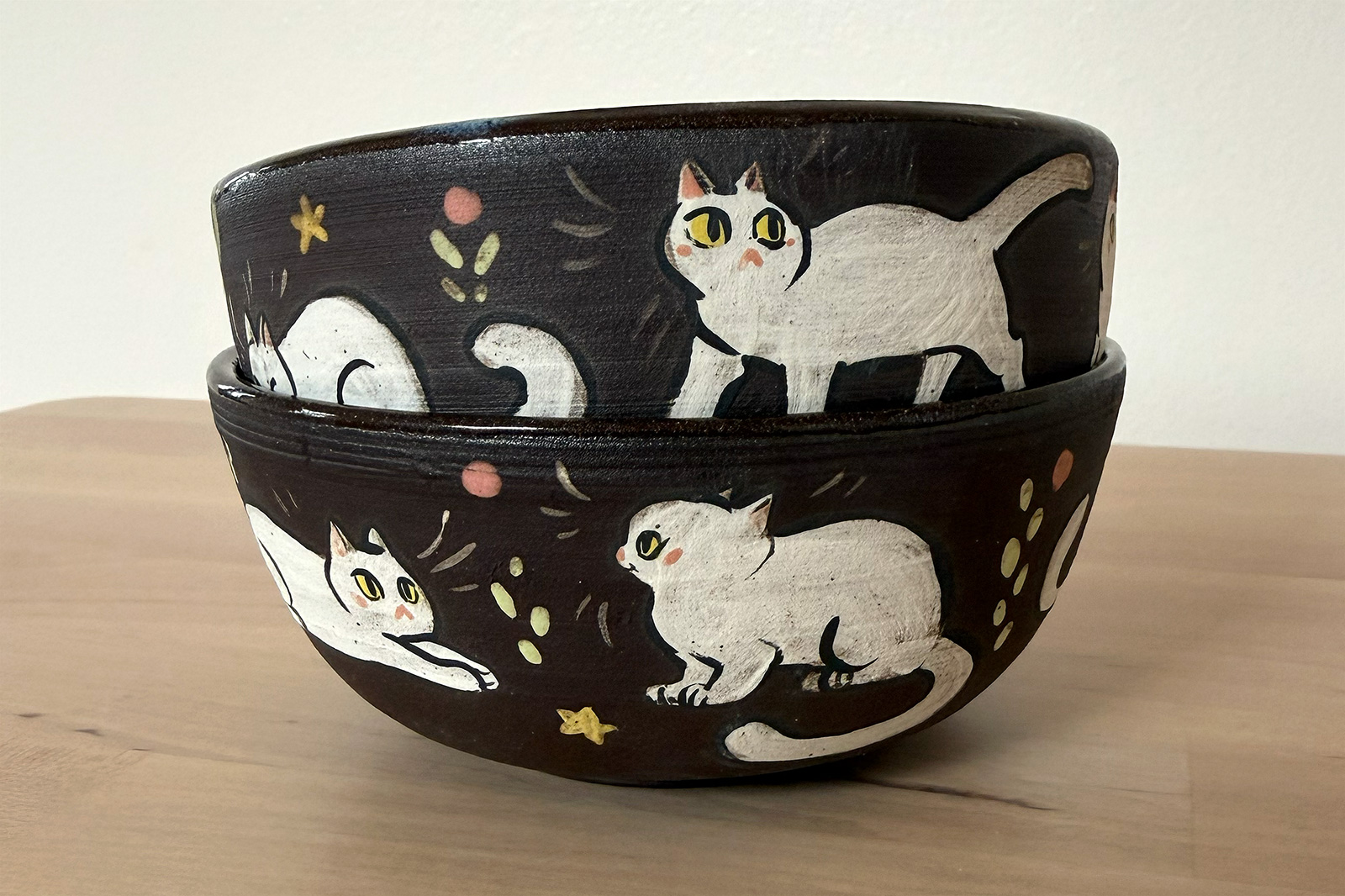 Small Dish - White Cats