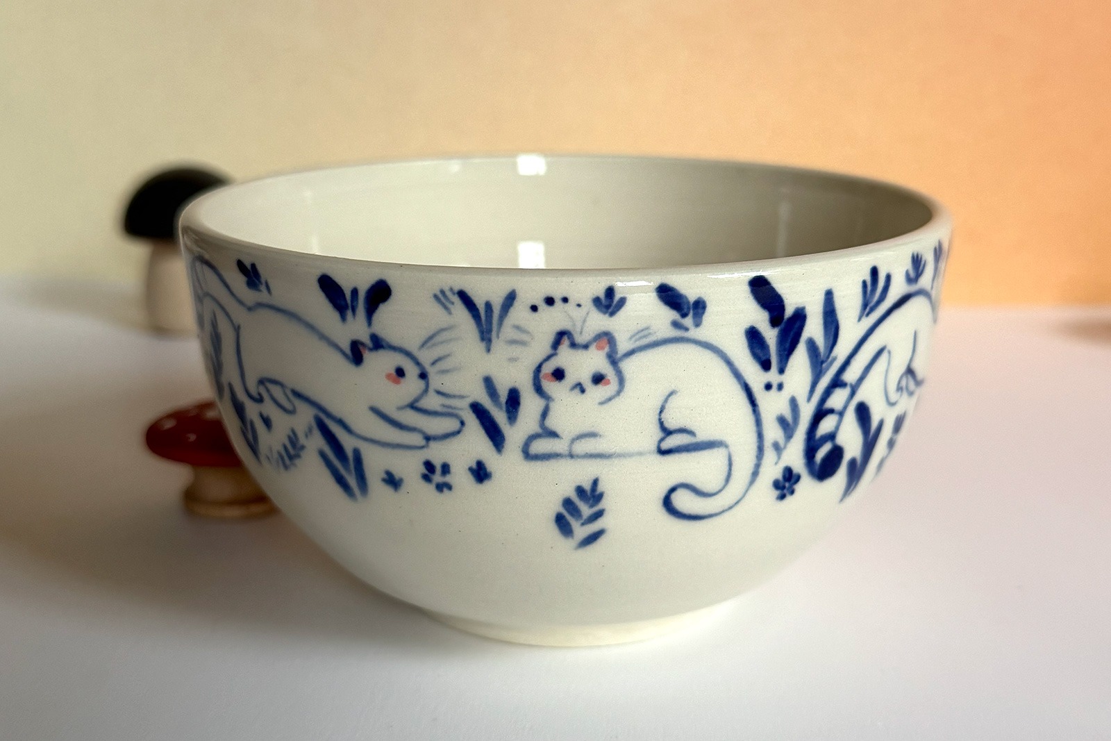 Bowl - Blue Cats - Image 3