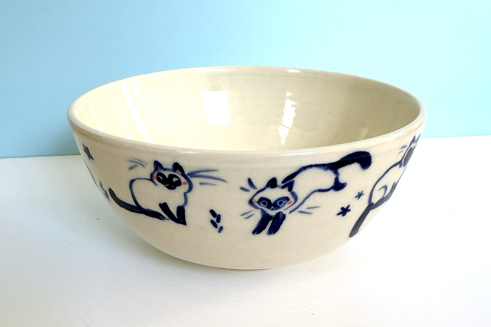 Bowl - Blue Cats
