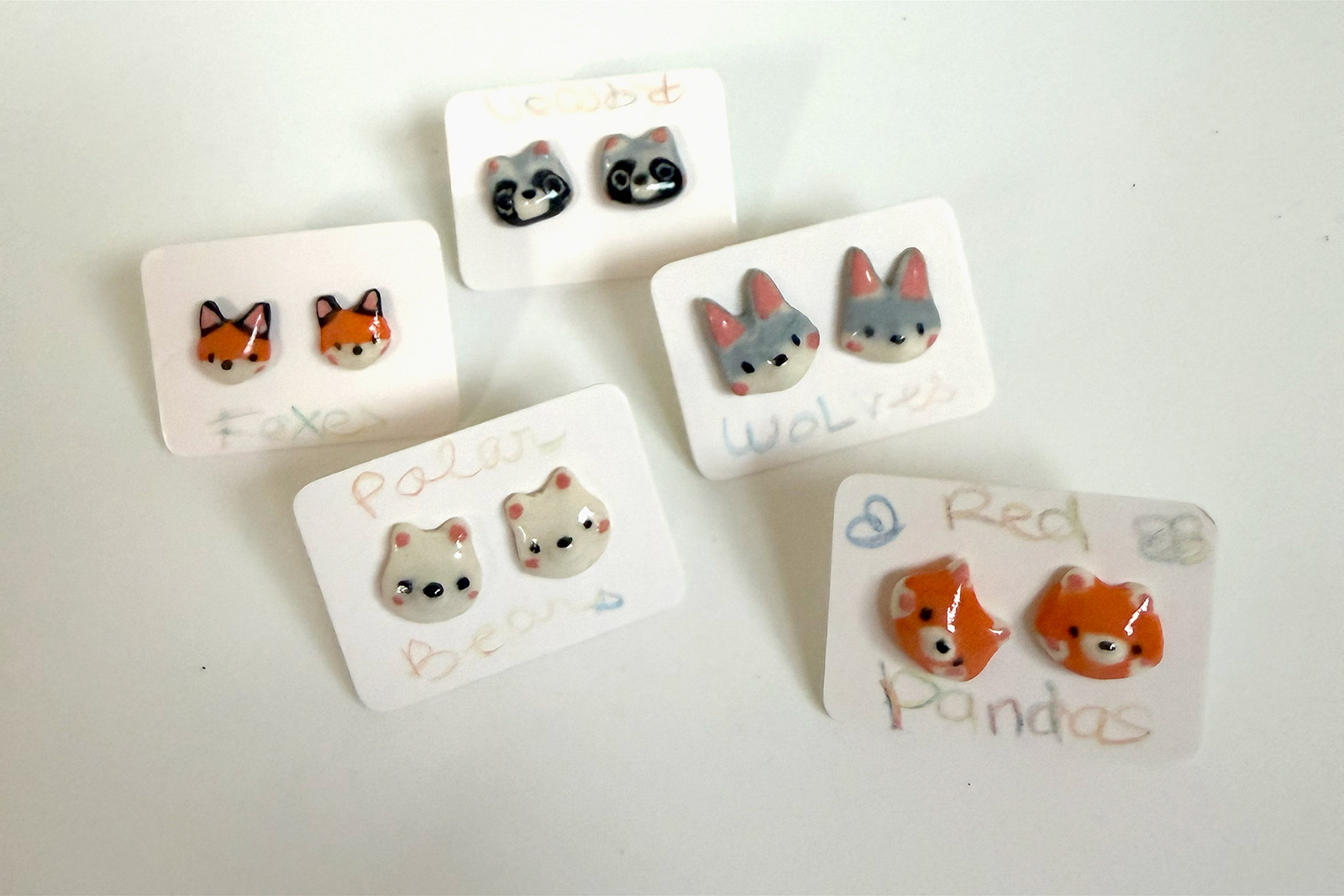 Porcelain Earrings - Cute Critters