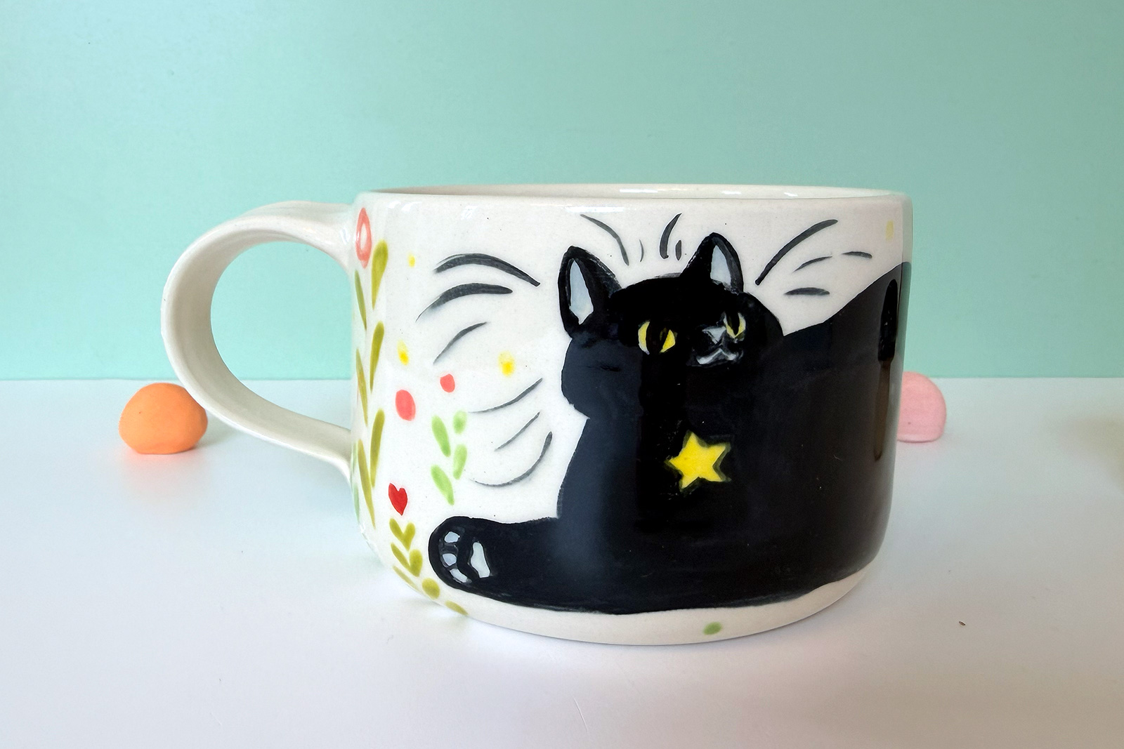 Latte Mug - Black Cat