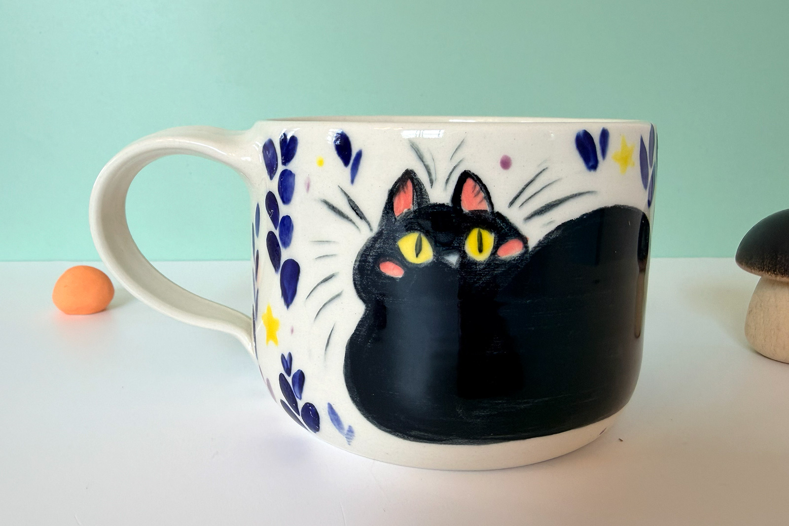 Latte Mug - Black Cat
