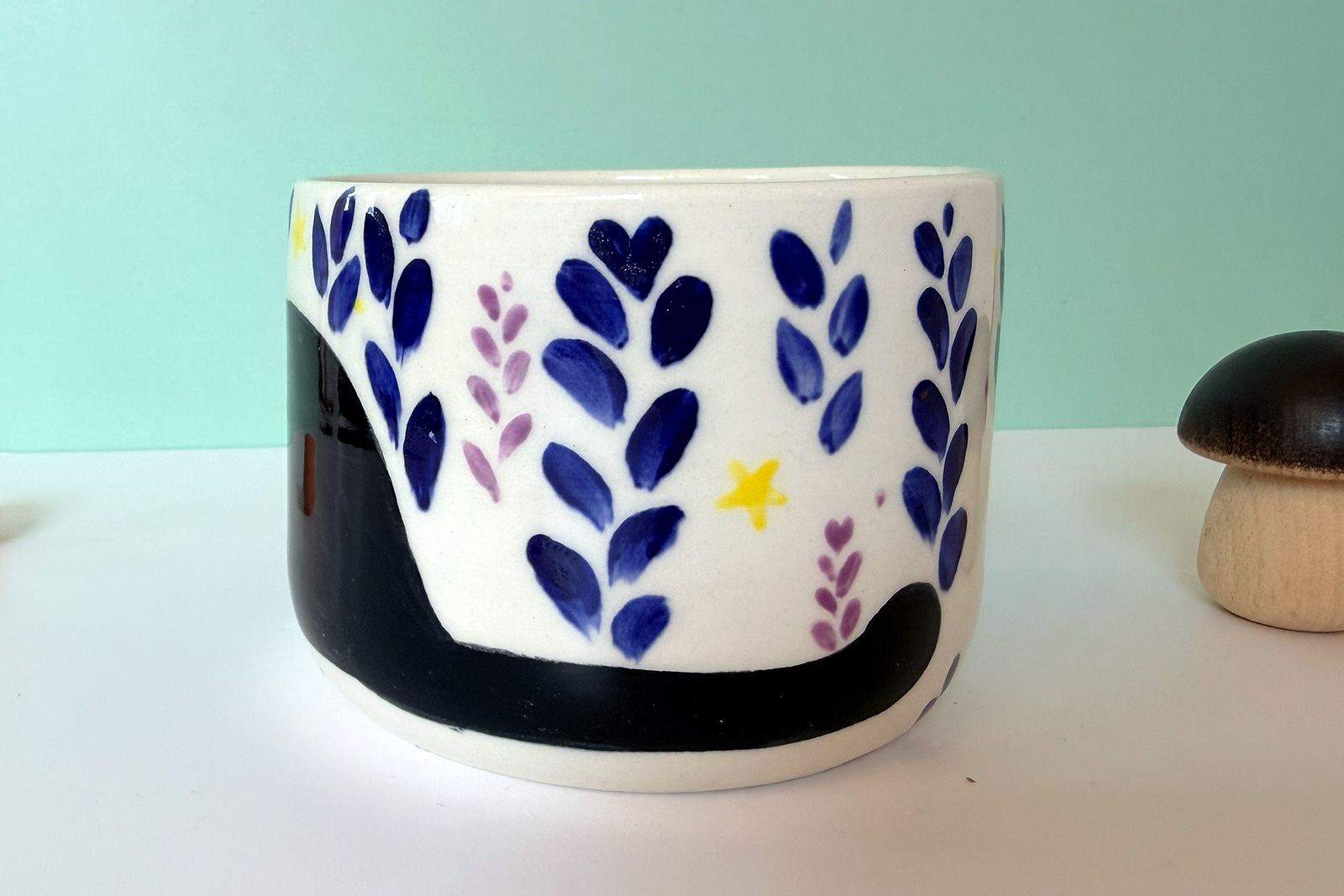 Alternative view of Latte Mug - Black Cat