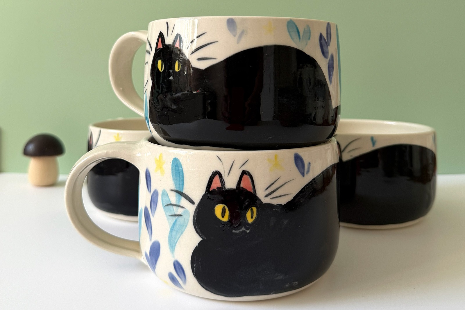 Latte Mug - Black Cat